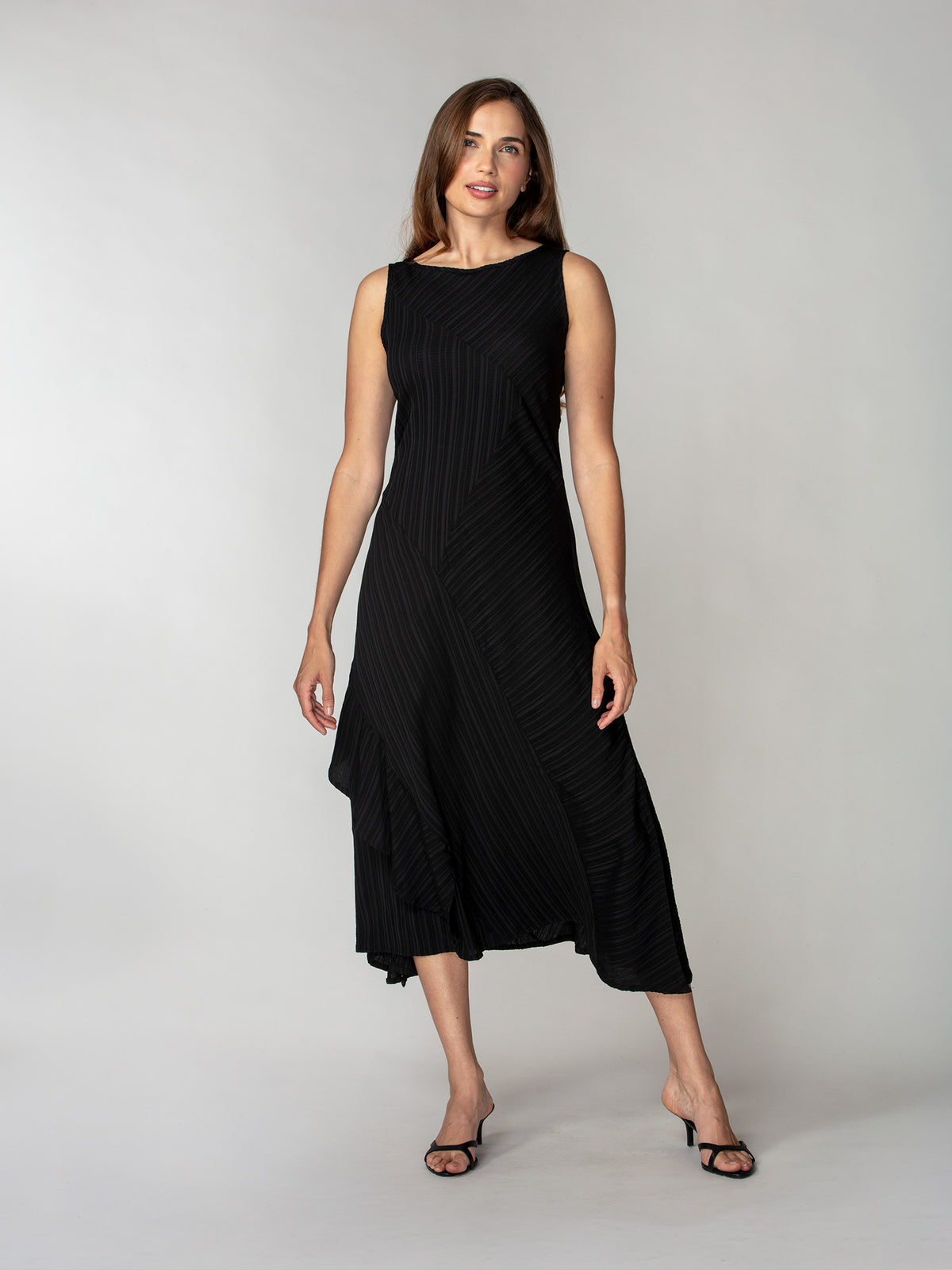 Riviera Patch Midi Dress Set - Black