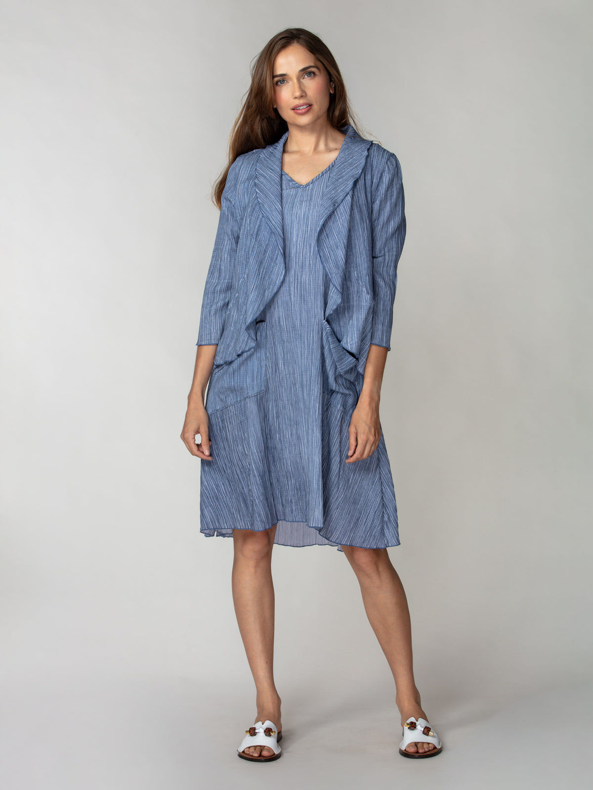 Riviera Two-Pocket Dress Set - Blue
