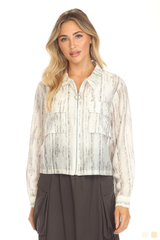 Lustre Stripe Utility Jacket - CARINE