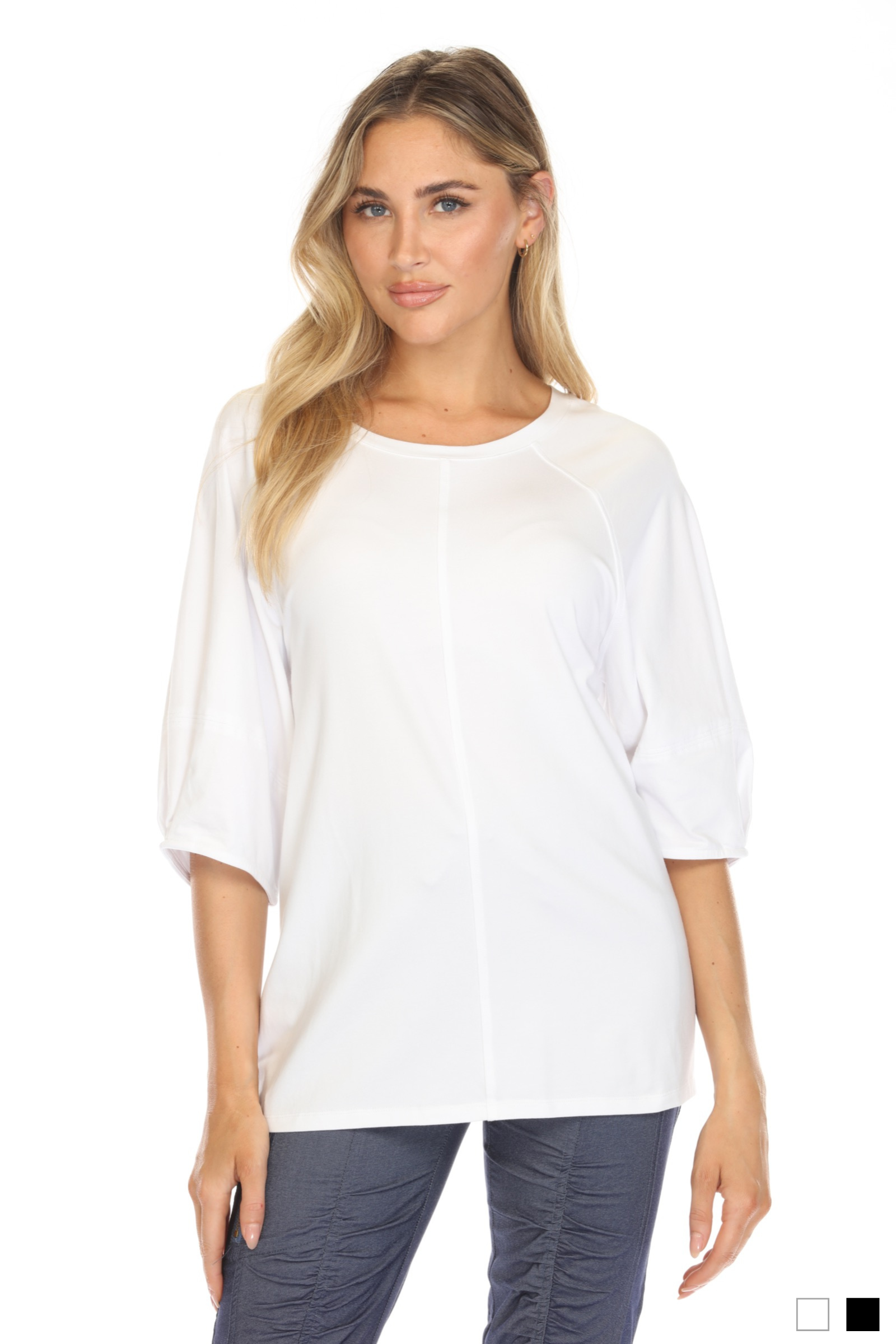 Brushed Cotton Raglan Top - CARINE