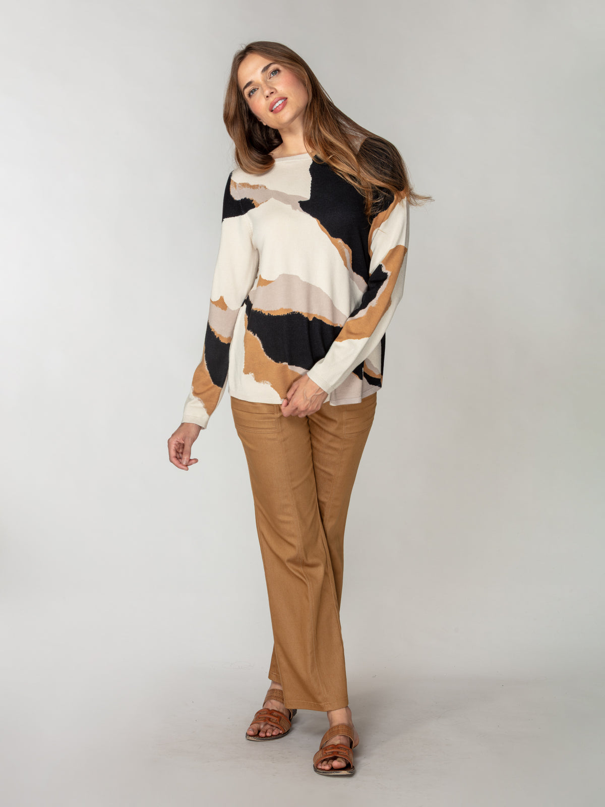 Fluid Knit Boatneck Sweater