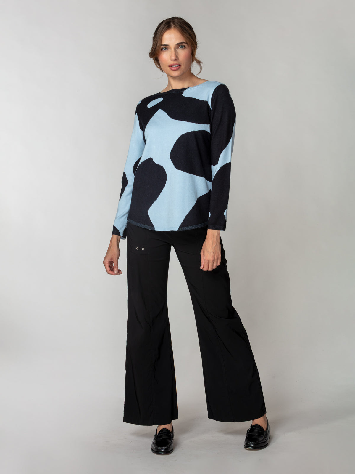 Fluid Knit Boatneck Sweater