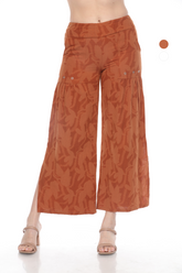 Textured Cotton Wide Leg Pant - CARINE