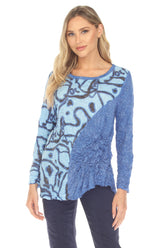 Jolene Top L/S - Cerulean Flow - CARINE