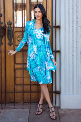 Aqua Rain Dress Set - CARINE