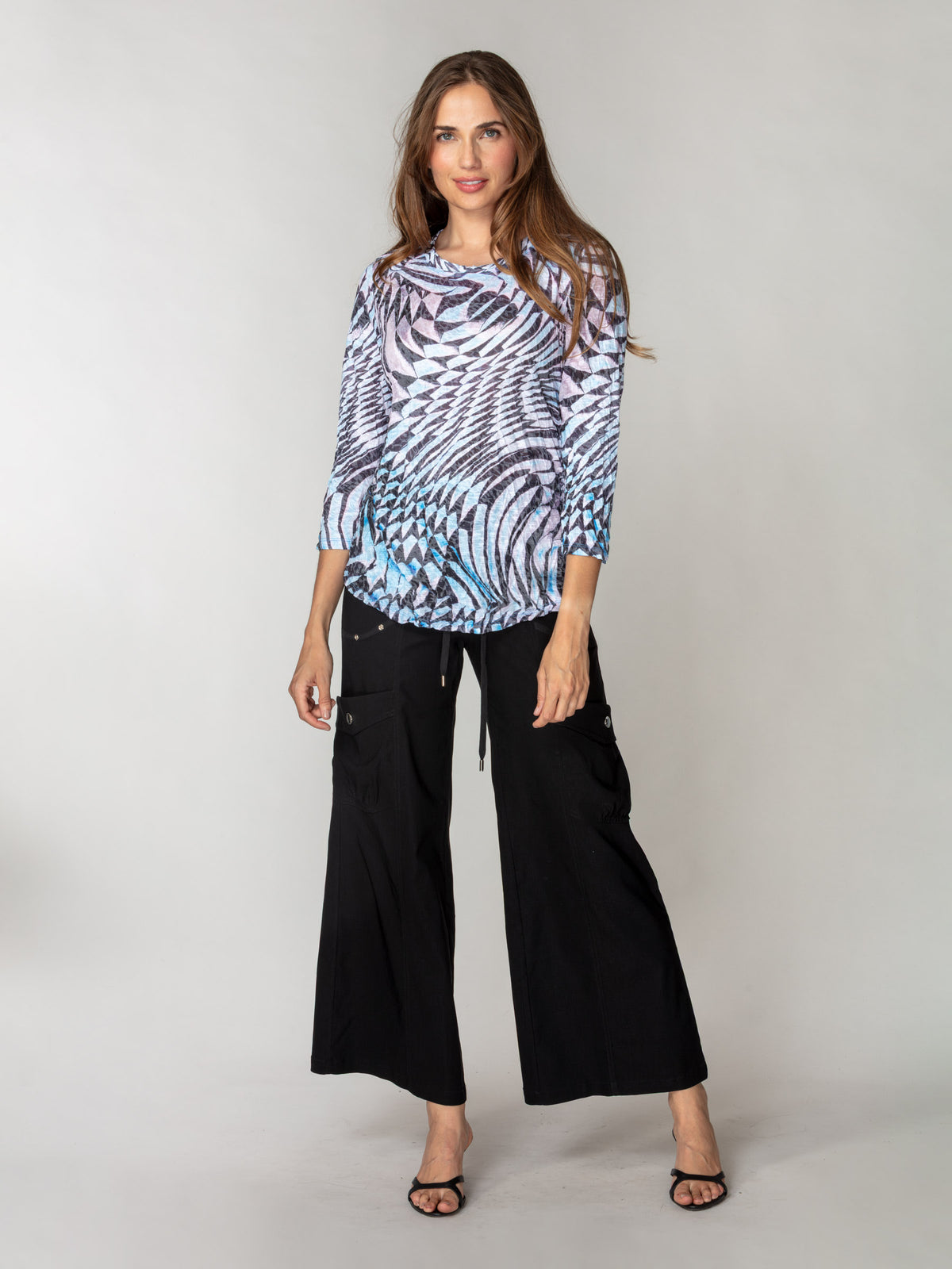 Round-Neck Top - Ice Ripple
