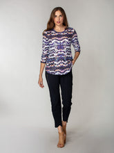 Round-Neck Top - Amethyst Echo