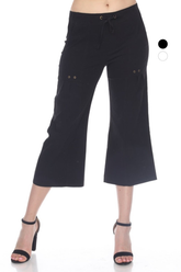 Wide Leg Drawstring Capri - CARINE