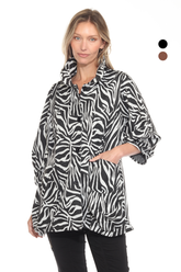 Pattern Knit Button Jacket - CARINE