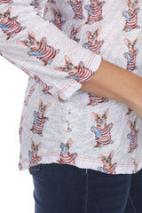 Round-Neck Top - Americorgi - CARINE