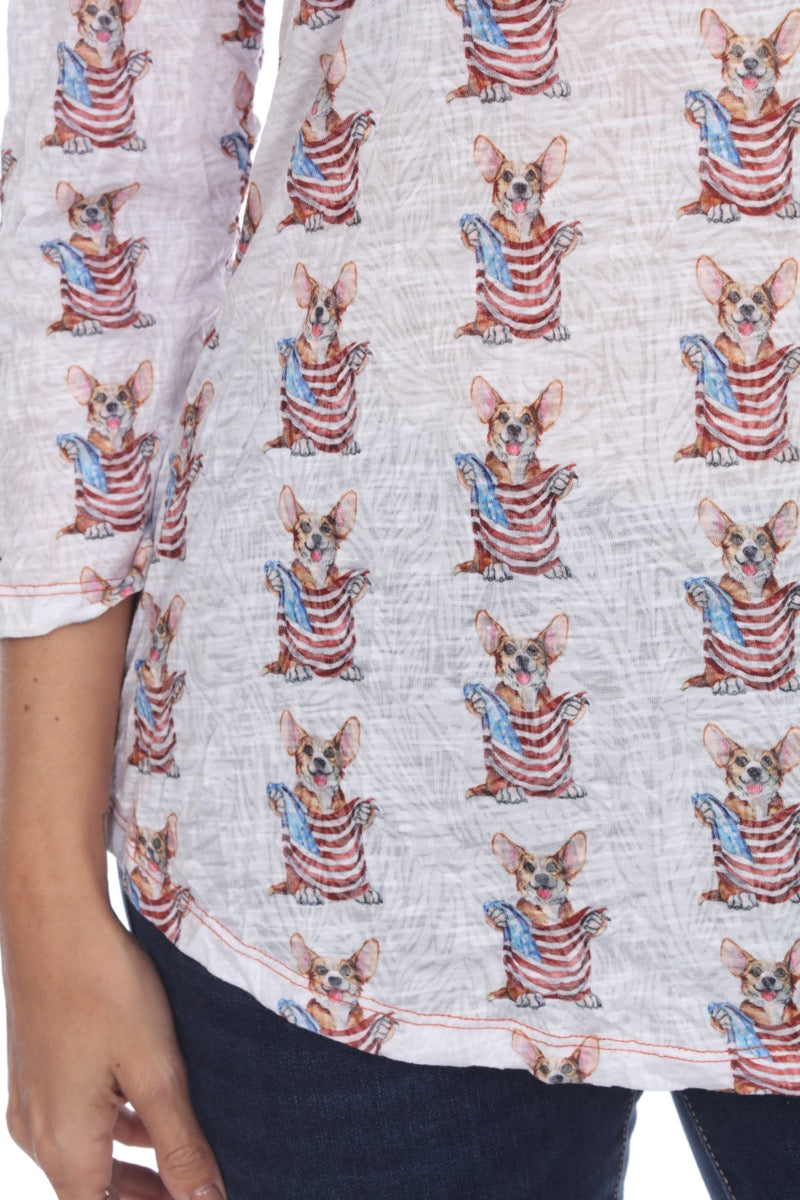 Round-Neck Top - Americorgi - CARINE