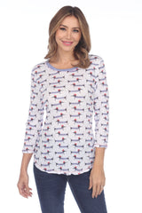 Round-Neck Top - French Dachshund - CARINE