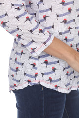 Round-Neck Top - French Dachshund - CARINE