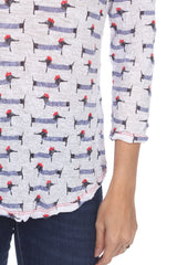 Round-Neck Top - French Dachshund - CARINE