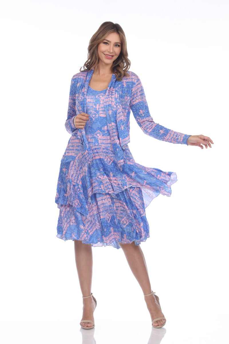 Paige Dress - Periwinkle Mix - CARINE