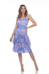 Paige Dress - Periwinkle Mix - CARINE
