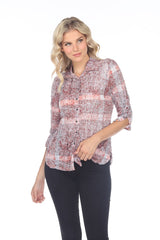 Sabrina Shirt - Red Mesh - CARINE