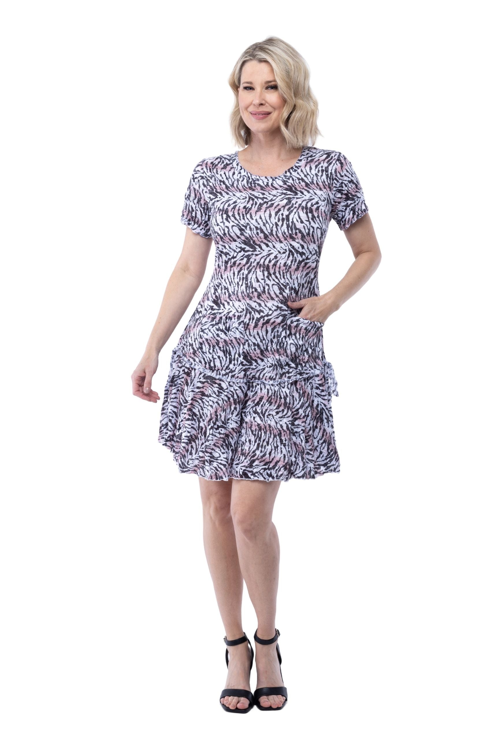 Riley Dress - Blush Animal - CARINE