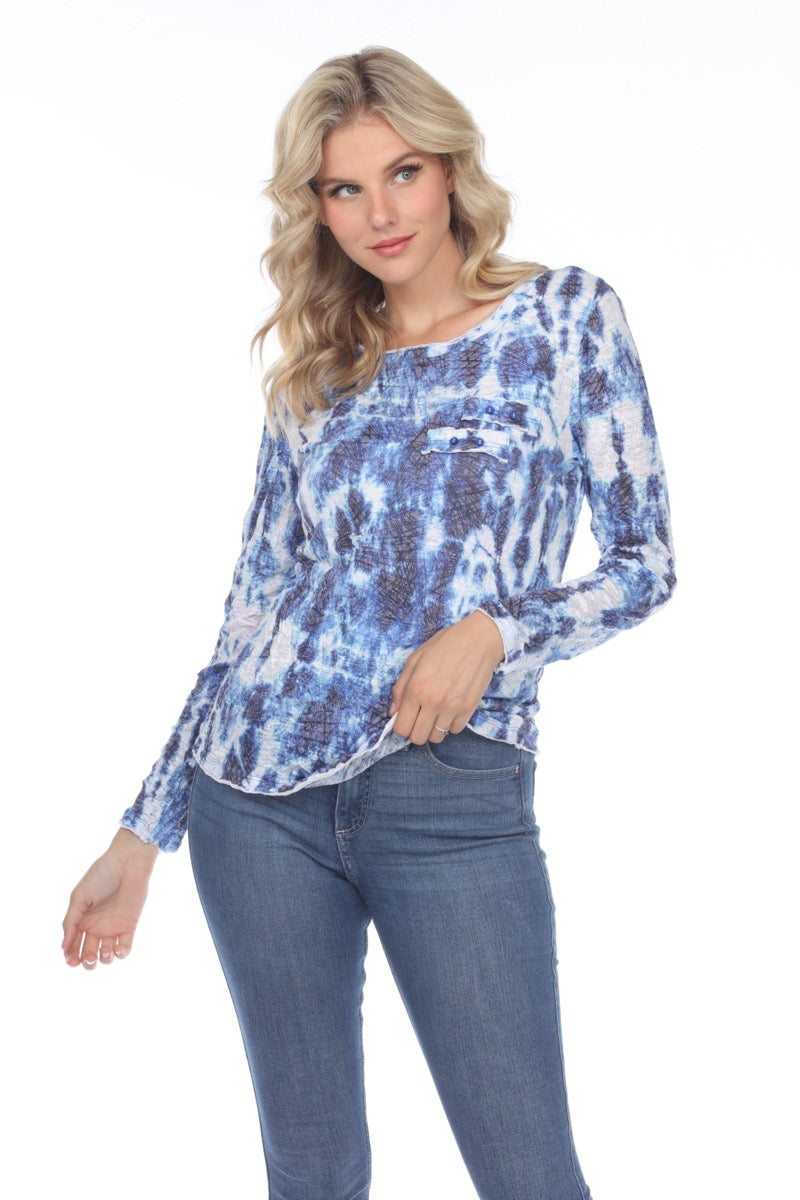 Sara Top - Denim Tie Dye - CARINE