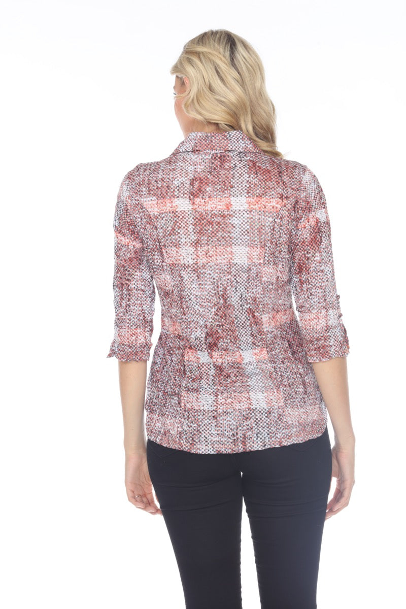 Sabrina Shirt - Red Mesh - CARINE