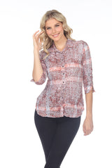 Sabrina Shirt - Red Mesh - CARINE