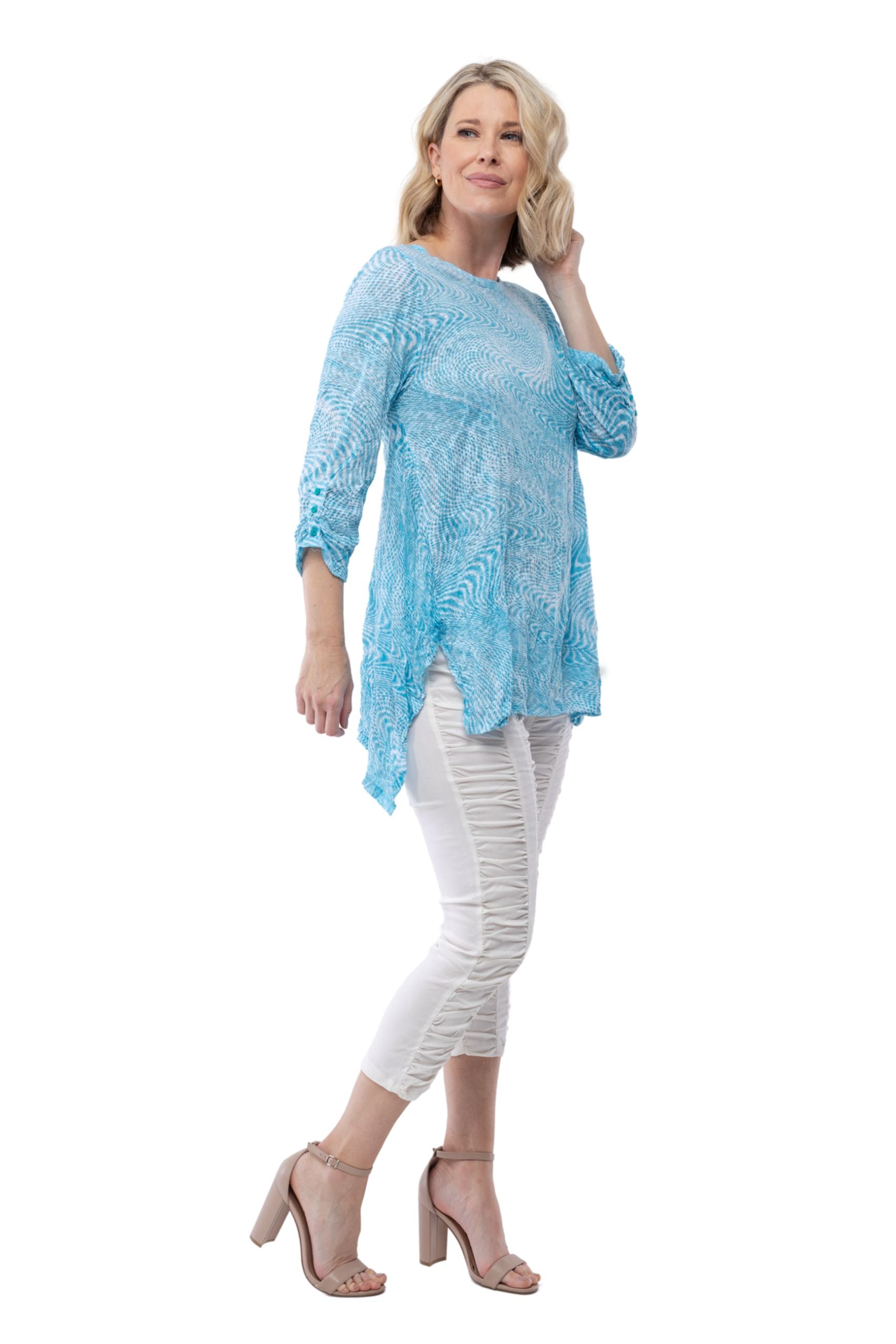 Fiona Tunic - Aqua Flow - CARINE