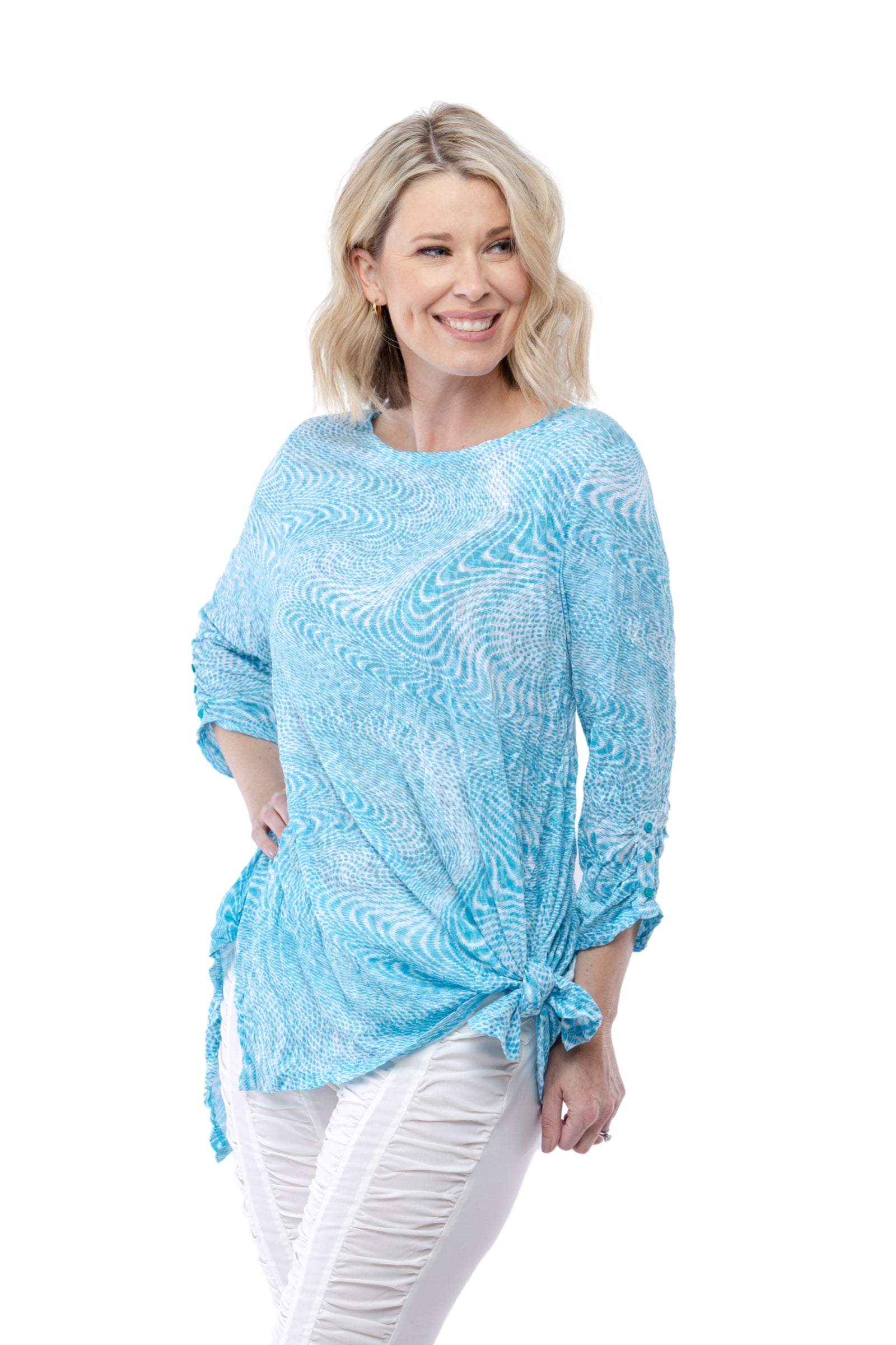 Fiona Tunic - Aqua Flow - CARINE
