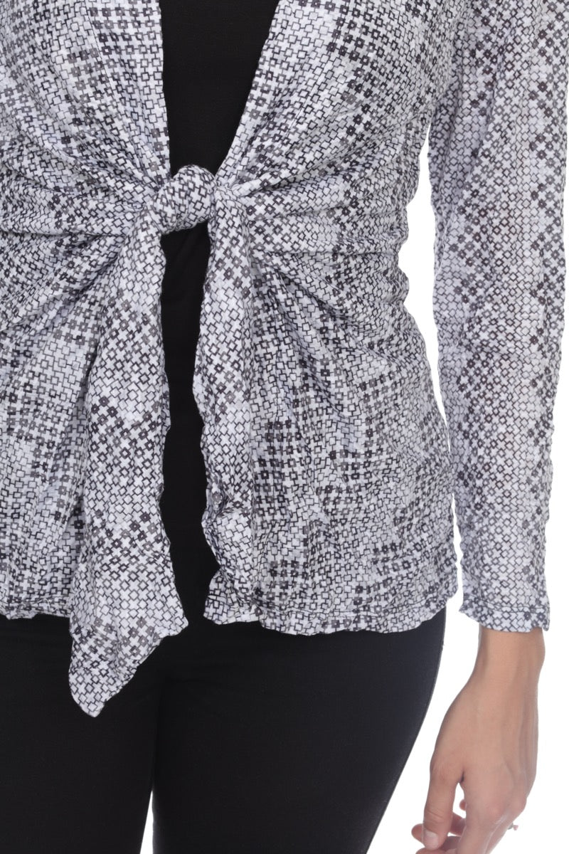 Elle Cardigan - Silver Sequin - CARINE
