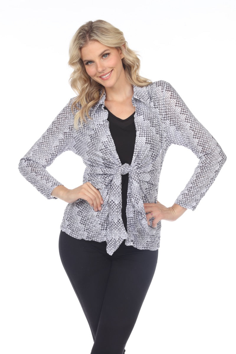 Elle Cardigan - Silver Sequin - CARINE