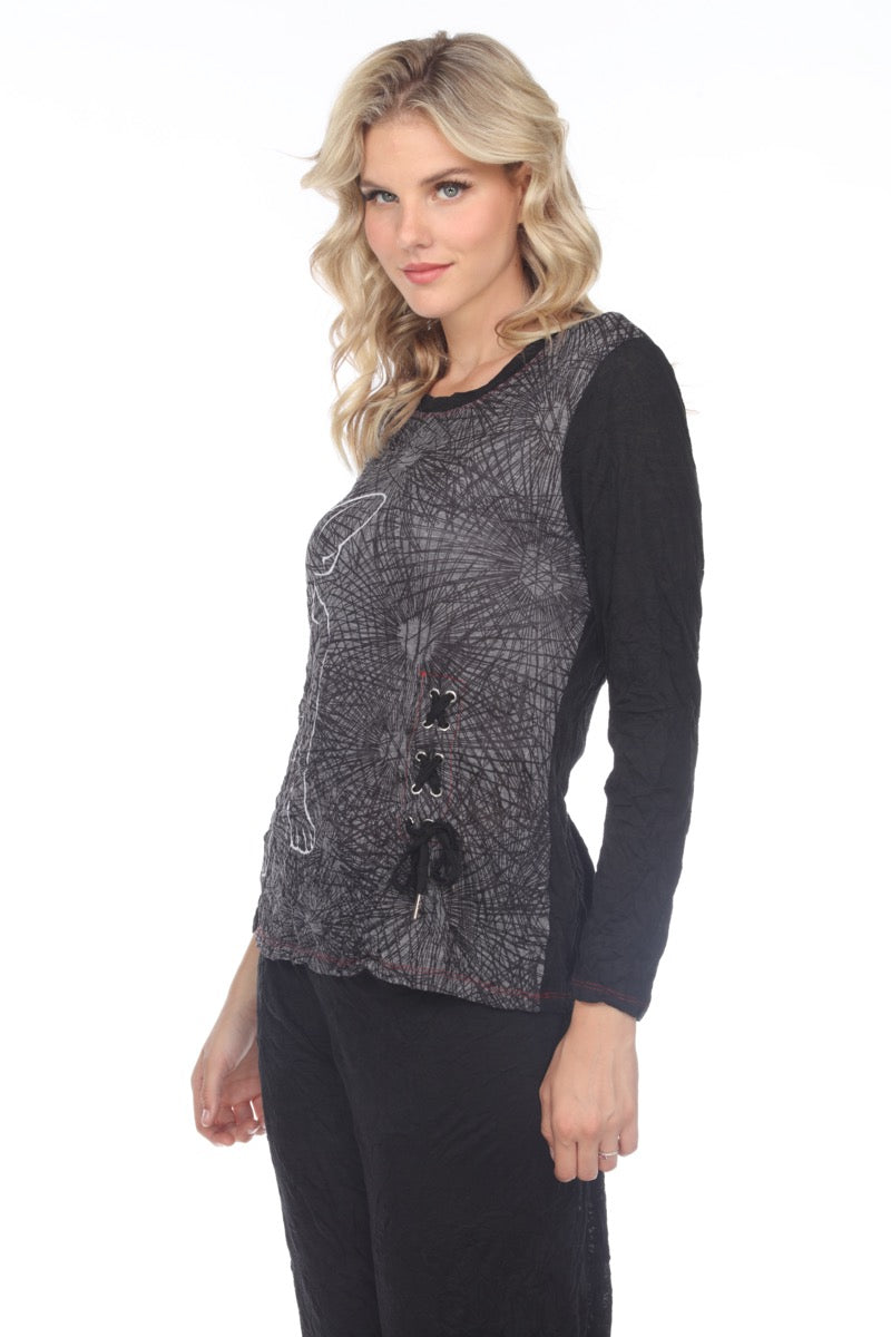 Pauline Top L/S - Frenchie Dog - CARINE