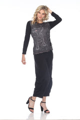 Pauline Top L/S - Frenchie Dog - CARINE