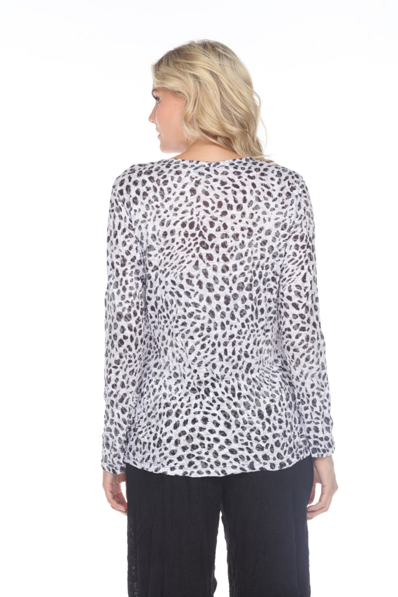 Pauline Top L/S - Cheetah Spots - CARINE