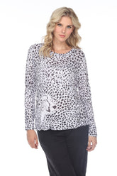 Pauline Top L/S - Cheetah Spots - CARINE