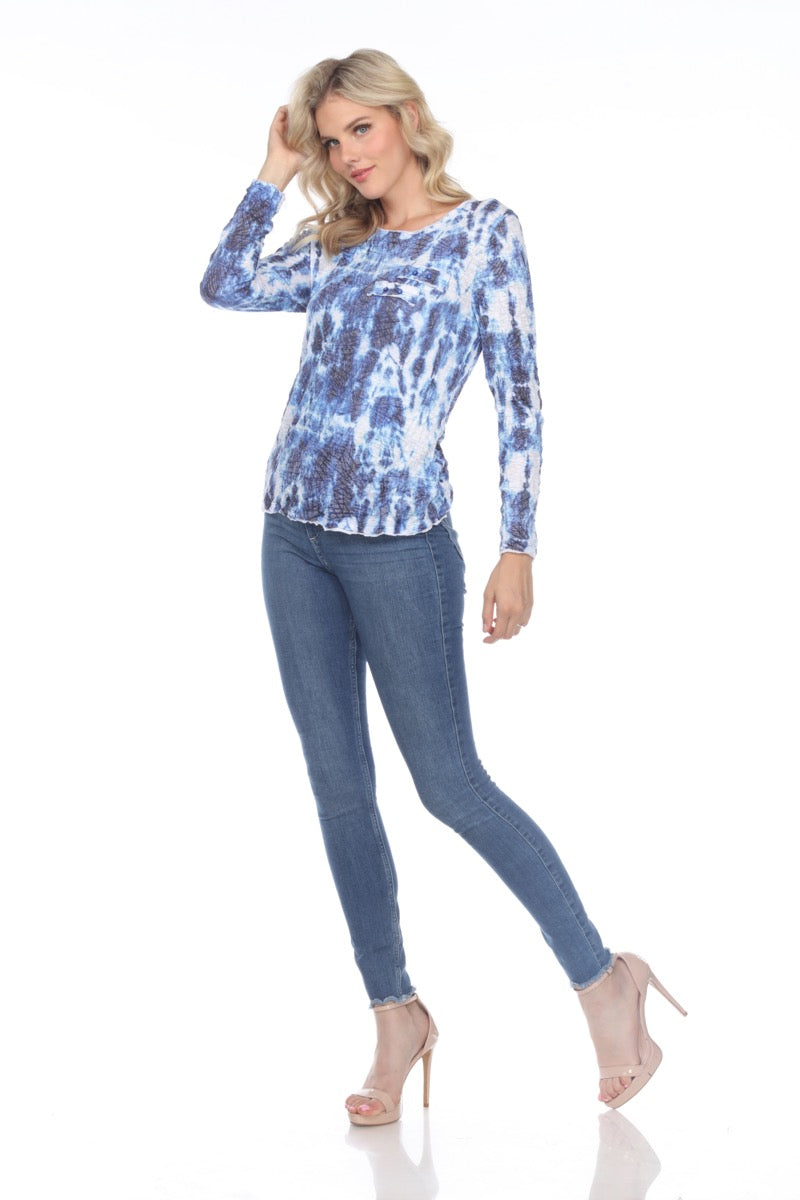 Sara Top - Denim Tie Dye - CARINE