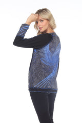 Patricia Top - Blue Spirograph - CARINE