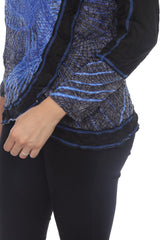 Patricia Top - Blue Spirograph - CARINE