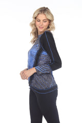 Patricia Top - Blue Spirograph - CARINE