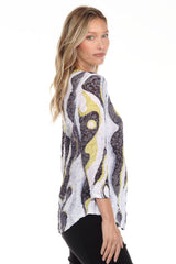Round-Neck Top - Fluid Art
