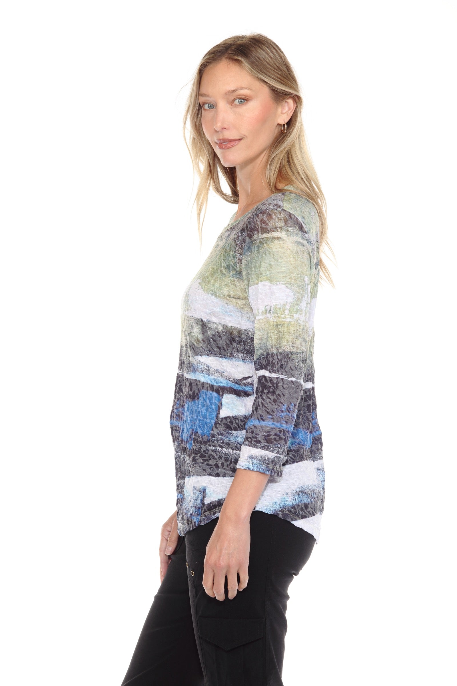 Round-Neck Top - Terra Sky