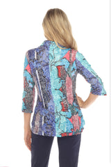 Sabrina Shirt - Indigo Cascade