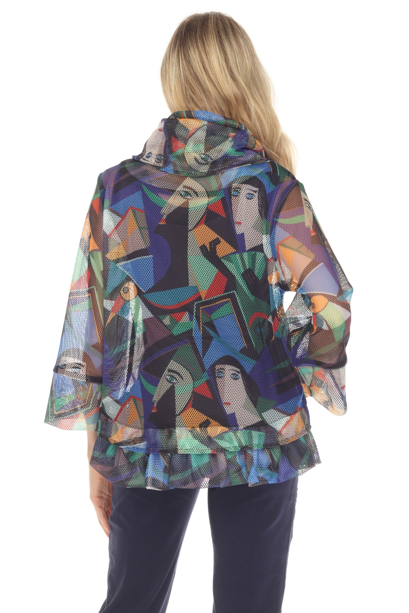Mesh Zip Swing Jacket - Cubism