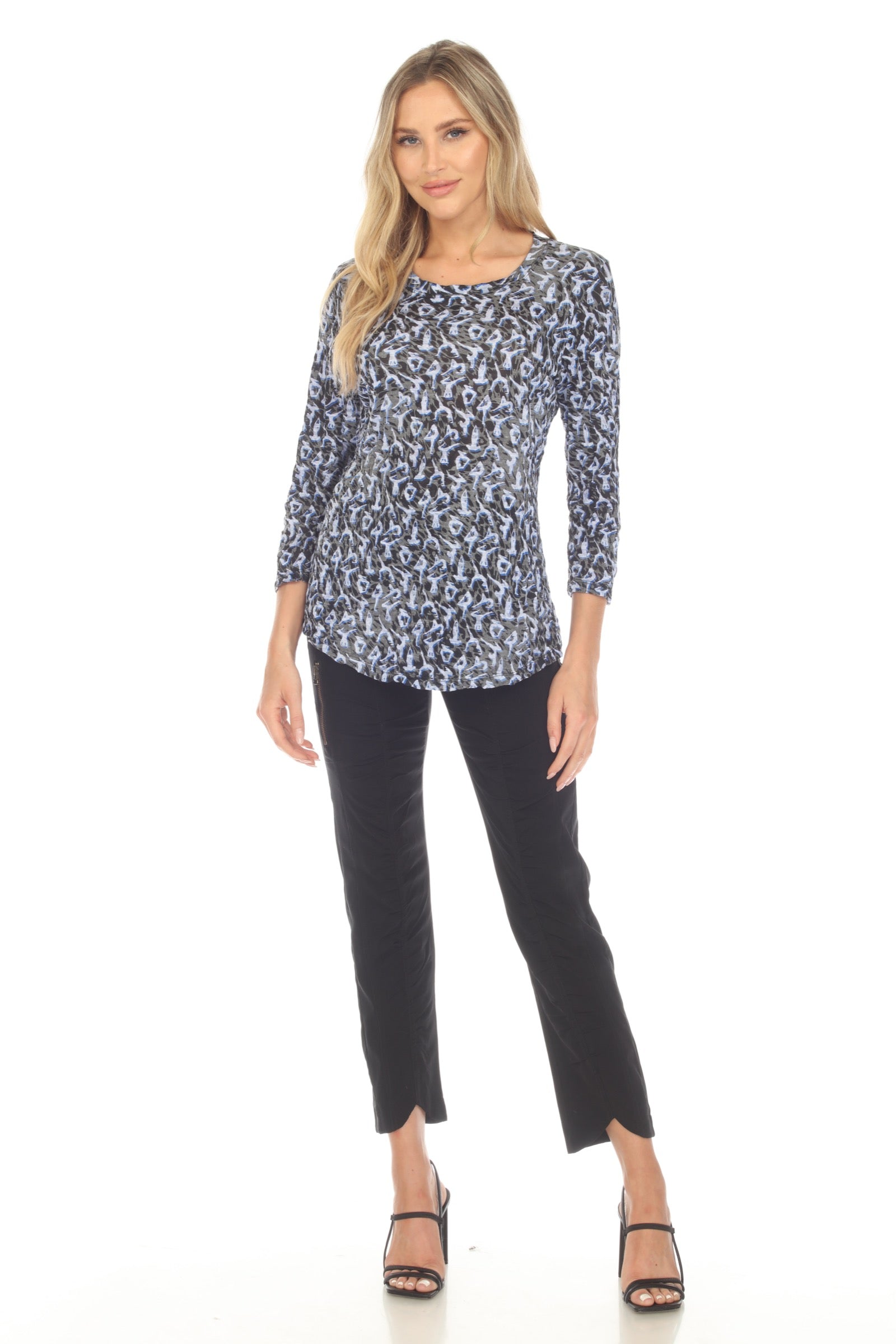 Round-Neck Top - Midnight Yoga - CARINE