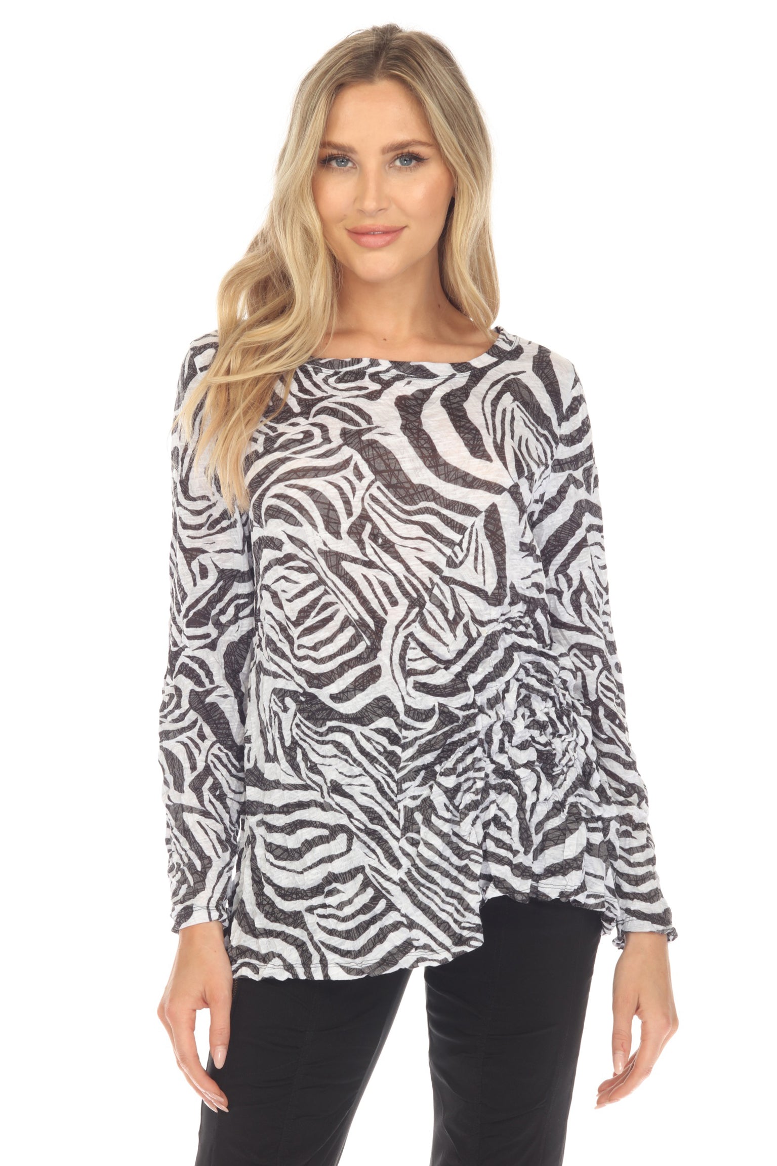 Jolene Top L/S - Zebra Print - CARINE