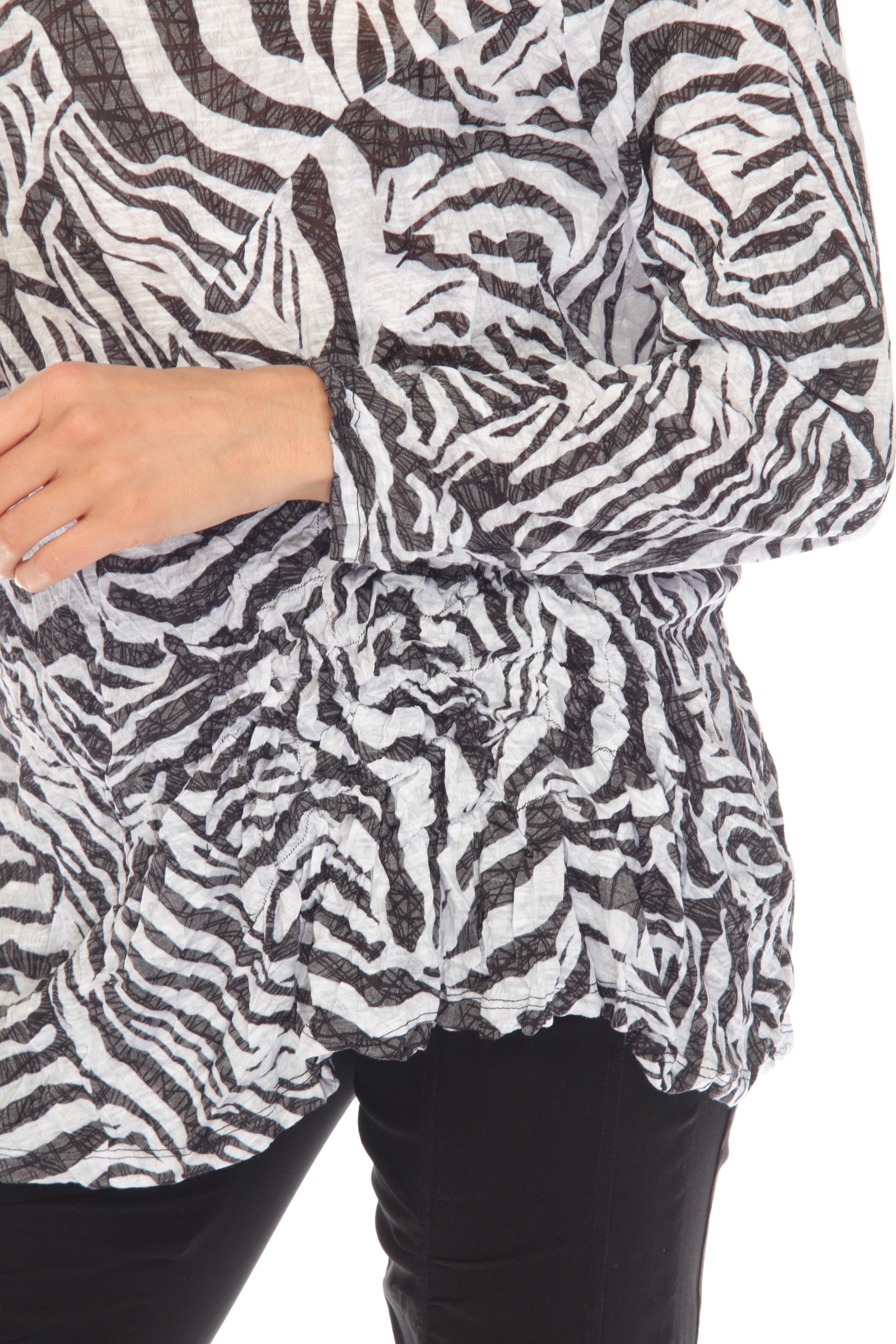 Jolene Top L/S - Zebra Print - CARINE