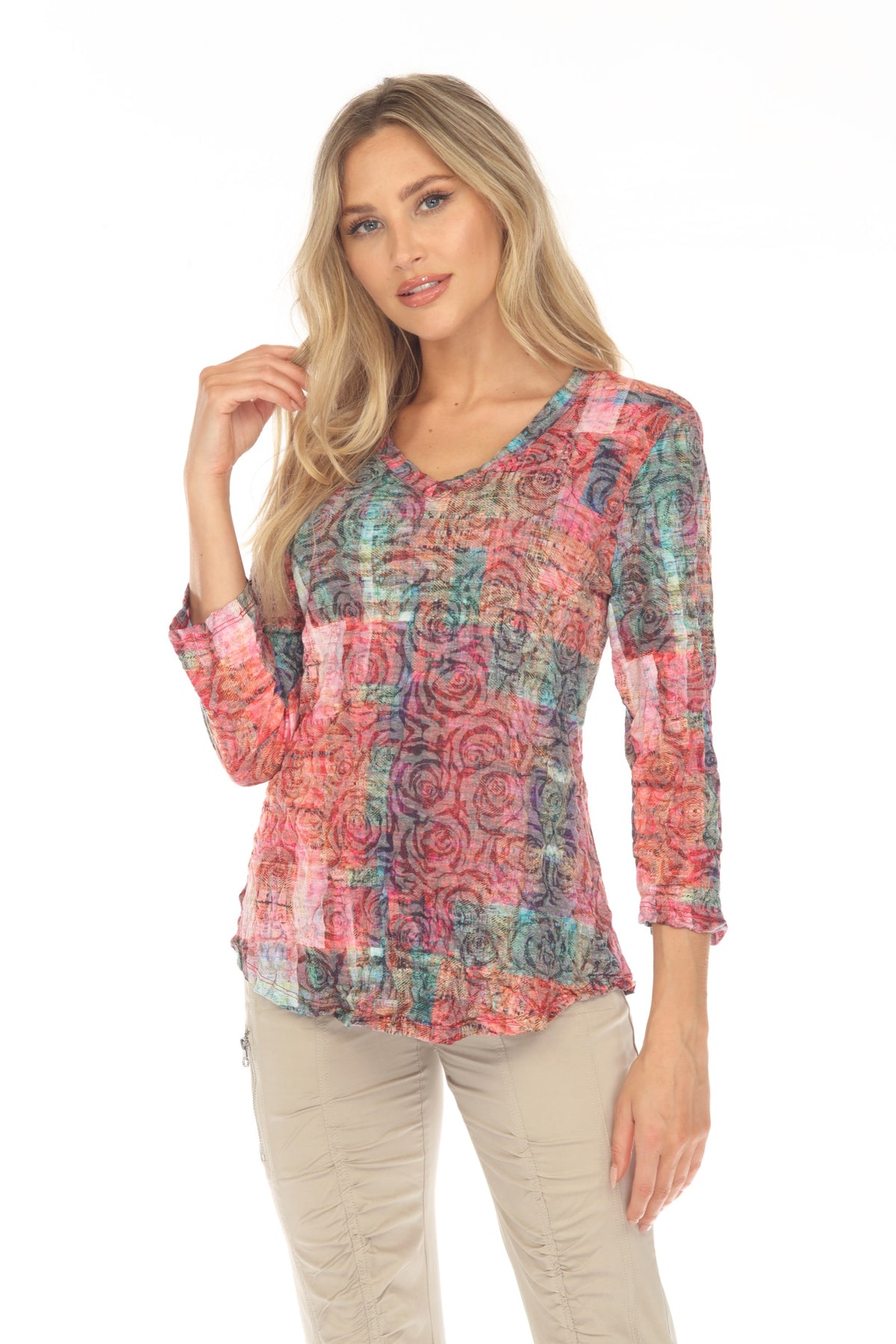V-Neck Top - Verdant Weave
