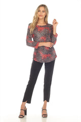 Round-Neck Top - Ruby Jewels - CARINE