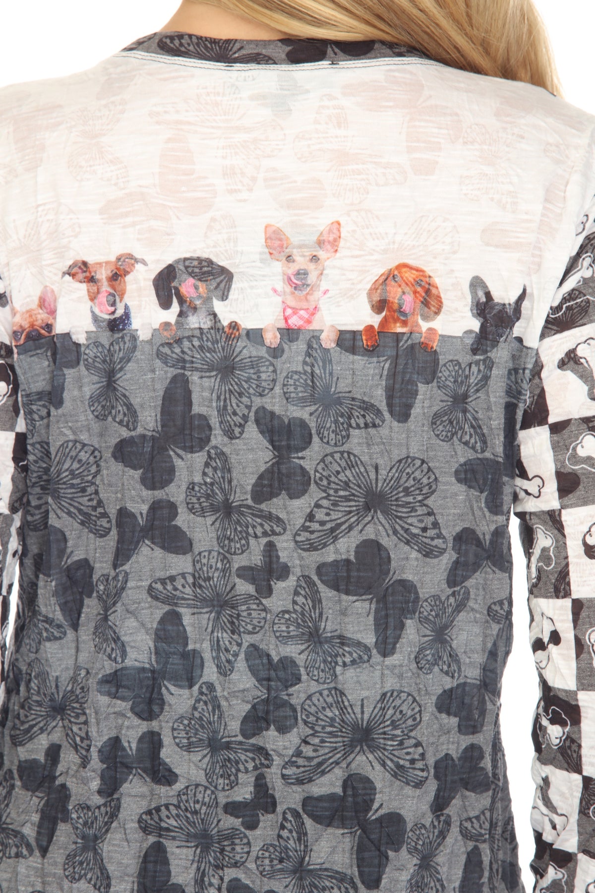 Round-Neck Top - Dog Bone - CARINE