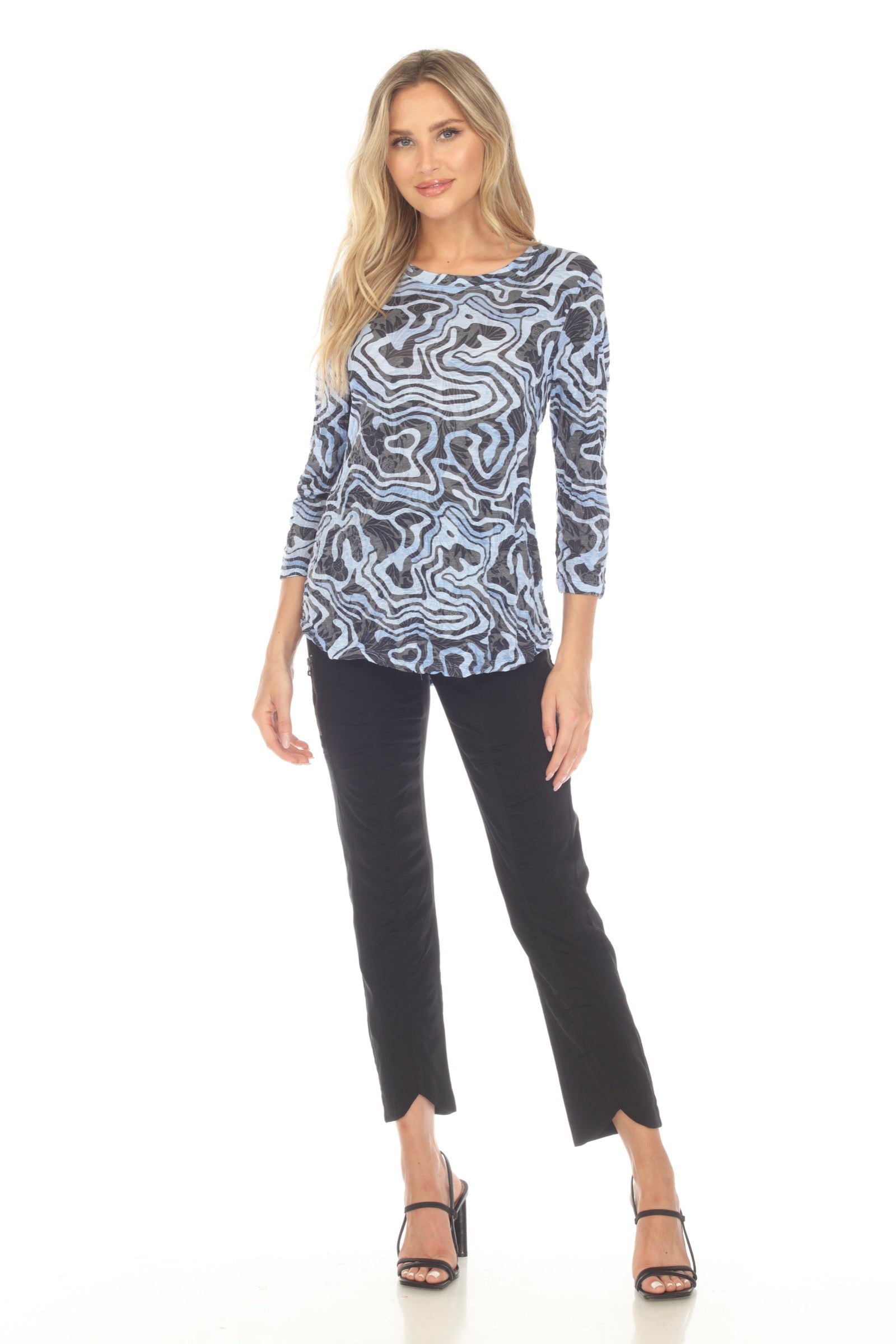 Round-Neck Top - Blue Ridges