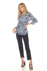 Round-Neck Top - Blue Ridges