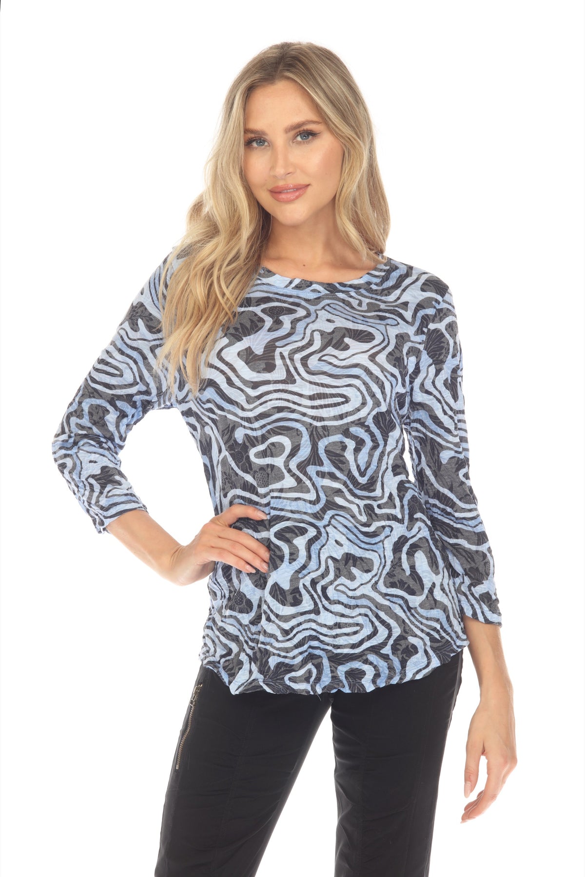 Round-Neck Top - Blue Ridges